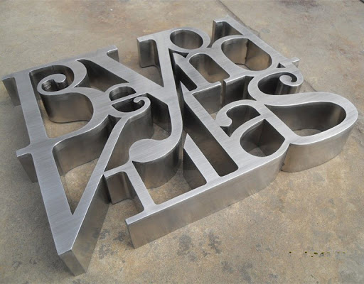 Chữ inox trắng uốn nỗi không led