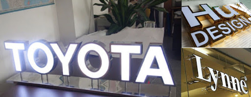 Chữ Inox Lọng Viền Mica Sáng Led