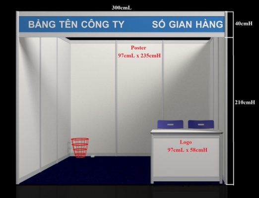 Thi Công Gian Hàng Triển Lãm Siêu Thị 6 gian hang tieu chuan tradepro - công ty quảng cáo nguyễn hồ